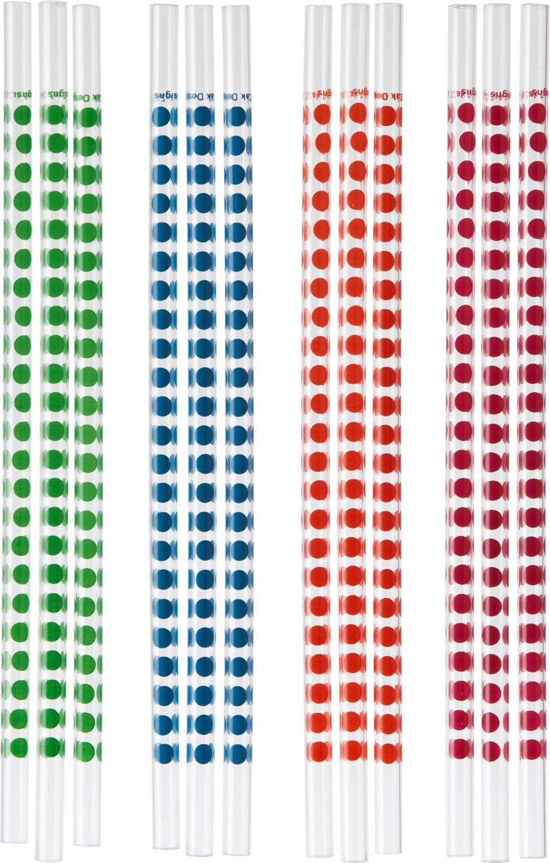 Set of 12 Dots Straws