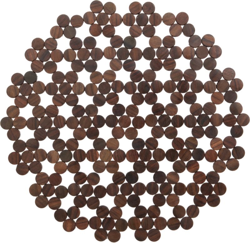 Dotty Brown Wooden Placemat