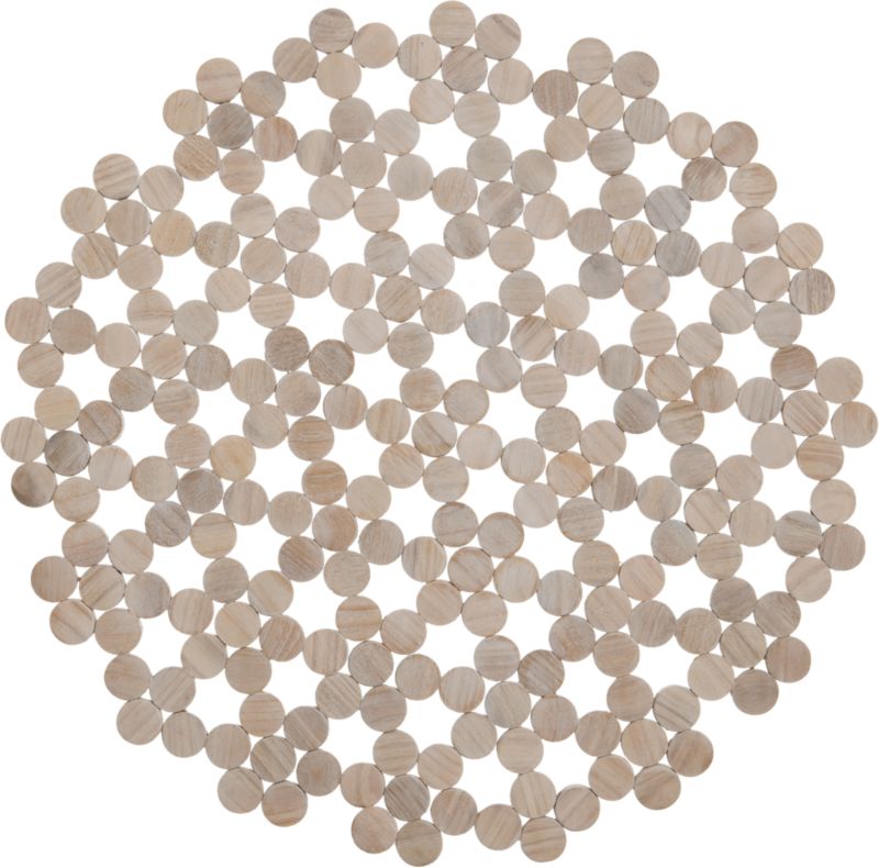 Dotty White Wooden Placemat