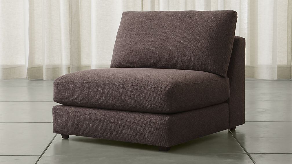 Drake Armless Chair Luxe Gravel Crate and Barrel