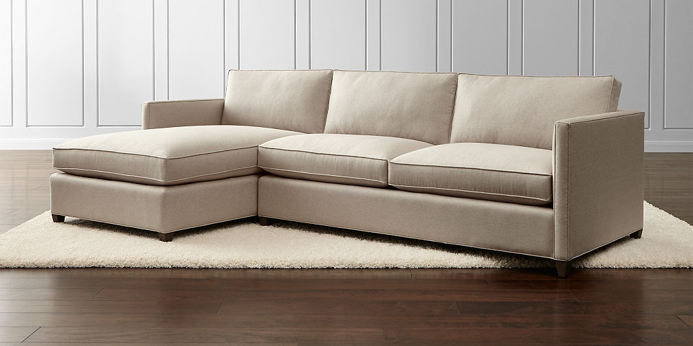 Sectional Sofas Leather and Fabric Crate and Barrel