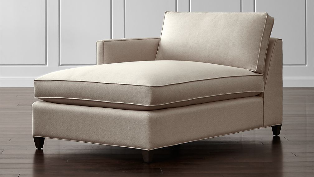 Dryden Left Arm Chaise Lounge Diamond: Flax | Crate and Barrel
