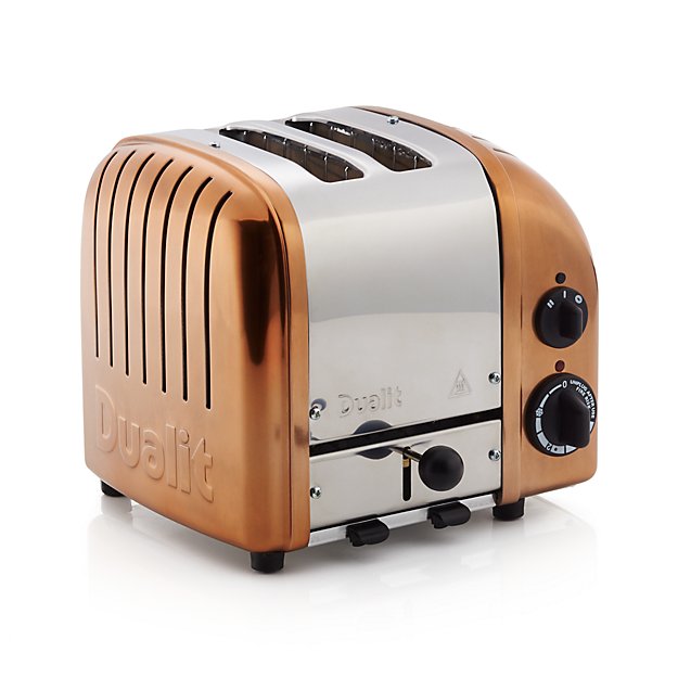 Dualit 2Slice Copper Toaster Crate and Barrel