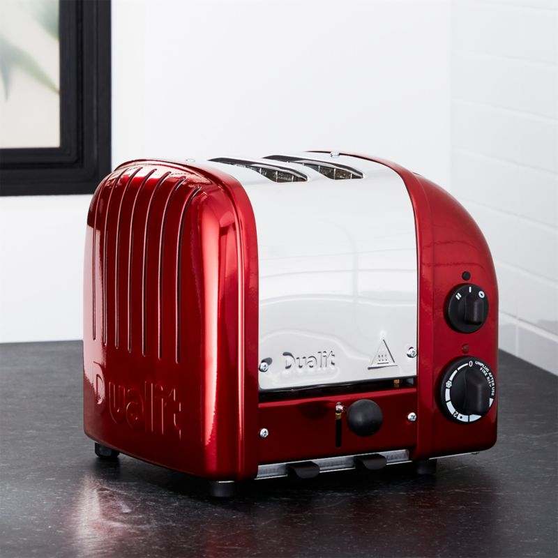Dualit 2Slice Candy Apple Red Toaster Crate and Barrel