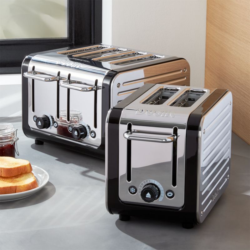 Dualit © Design Black/Stainless Steel Toasters Crate and Barrel