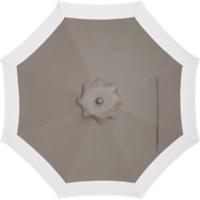 9 Round Sunbrella Taupe Banded Umbrella Cover