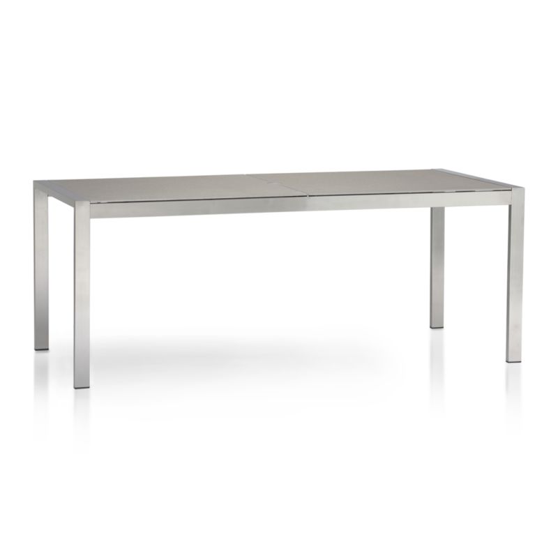 Dune Rectangular Dining Table with Pebbled Glass