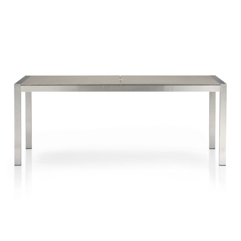 Dune Rectangular Dining Table with Pebbled Glass
