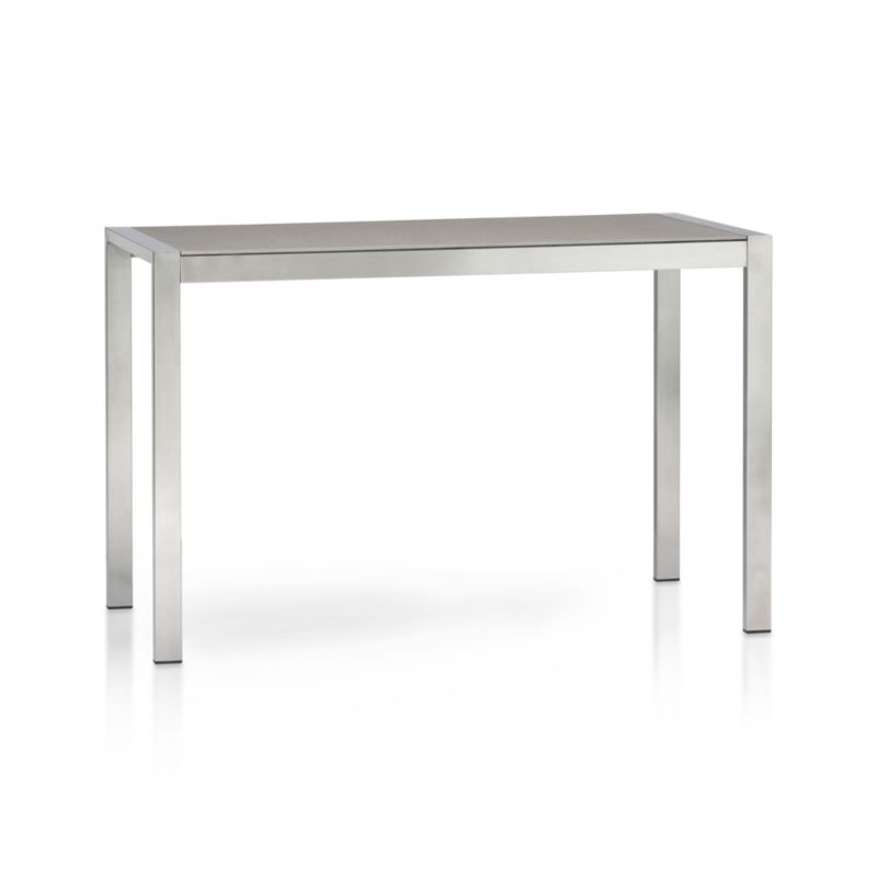 Dune High Dining Table with Pebbled Glass