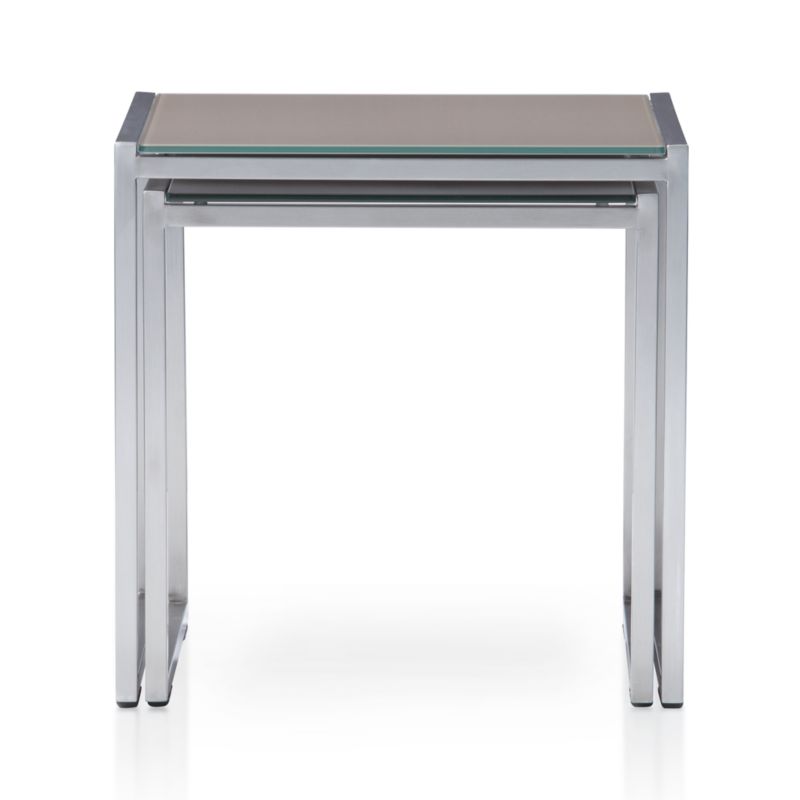 Set of 2 Dune Nesting Tables with Glass