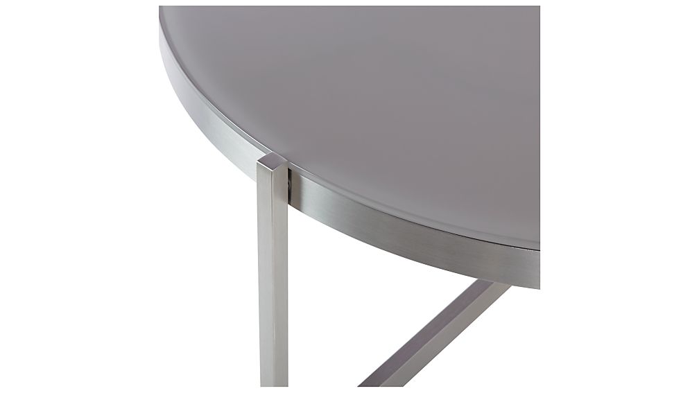 Dune Round Coffee Table with Painted Glass Crate and Barrel