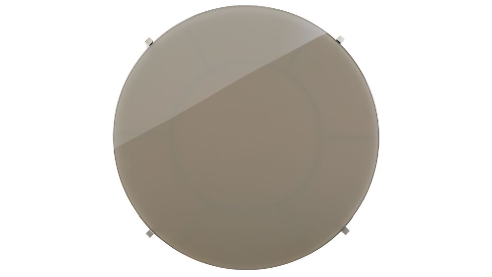 Dune Round Coffee Table with Painted Glass Crate and Barrel