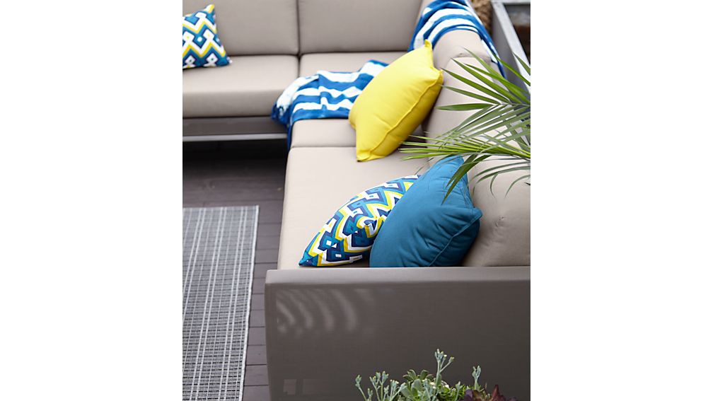 Dune 3Piece Sectional Sofa with Cushions Crate and Barrel