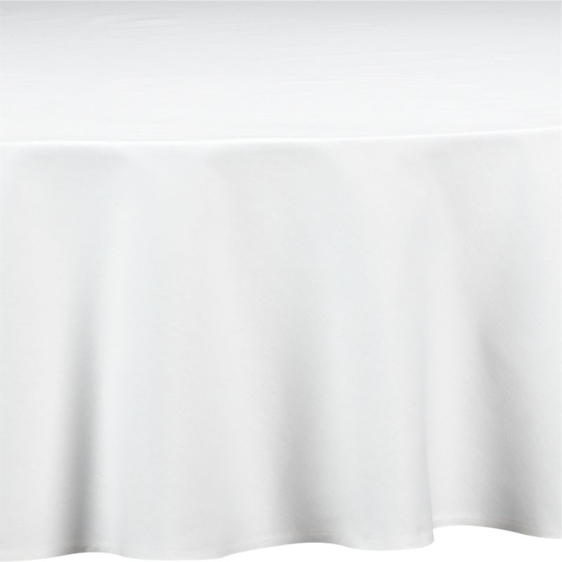 White 90" Round Tablecloth