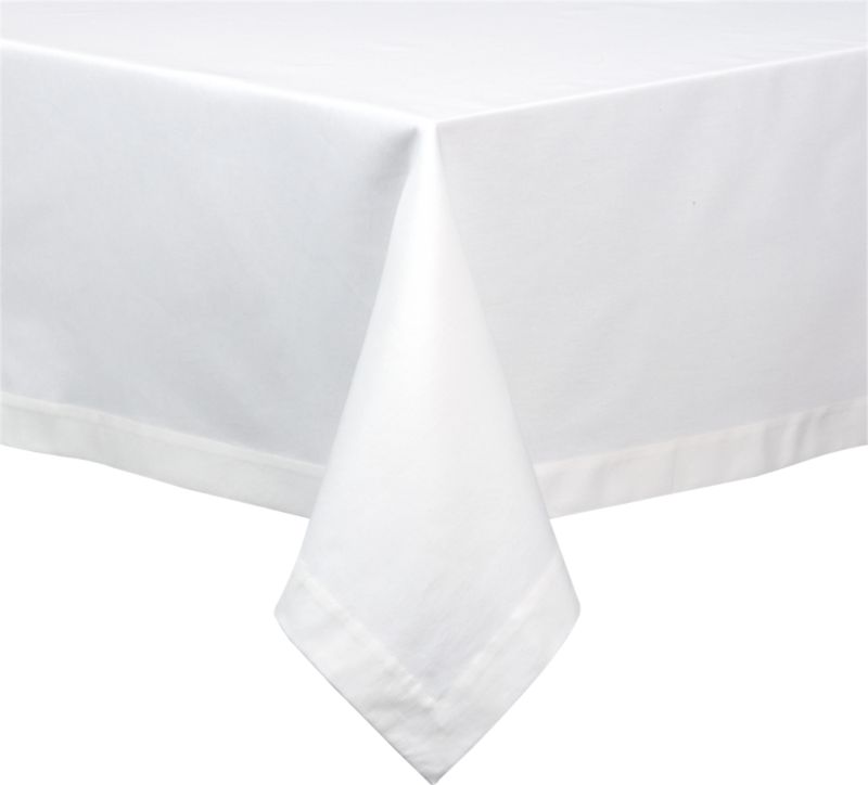 White 60"x108" Tablecloth