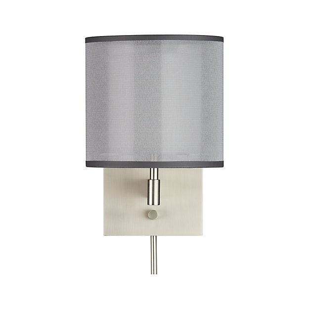 Eclipse Silver Wall Sconce Crate and Barrel
