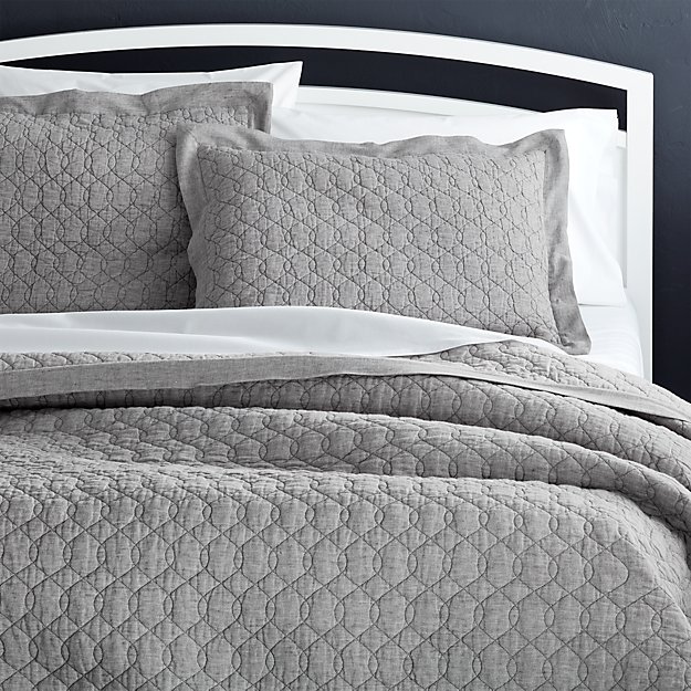 Elize Grey Full/Queen Quilt Crate and Barrel
