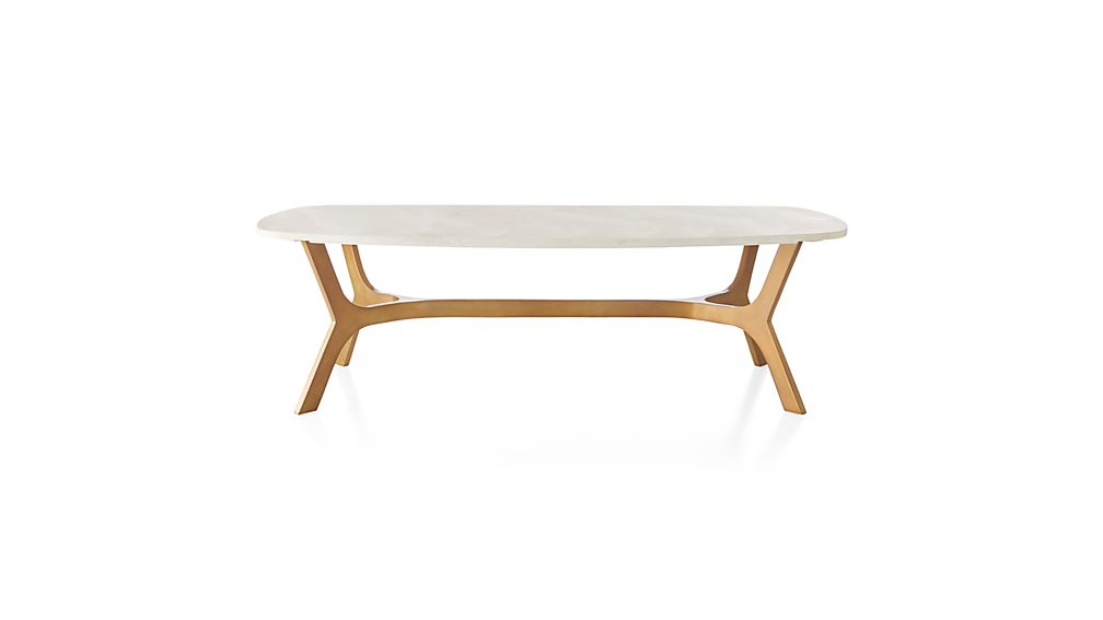 Elke Rectangular Marble Coffee Table Crate and Barrel