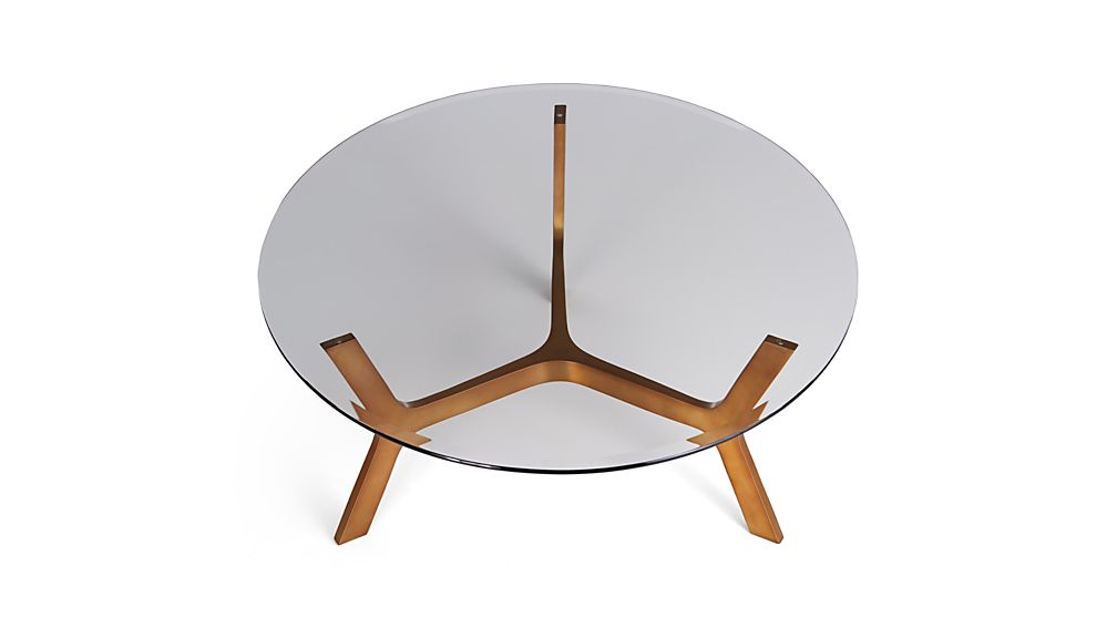 Elke Round Glass Coffee Table Crate and Barrel