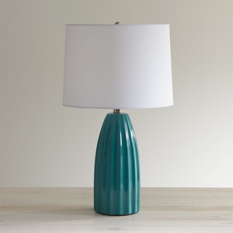 Ella Aqua Table Lamp Crate and Barrel