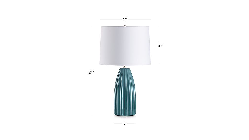 Ella Aqua Table Lamp Crate and Barrel