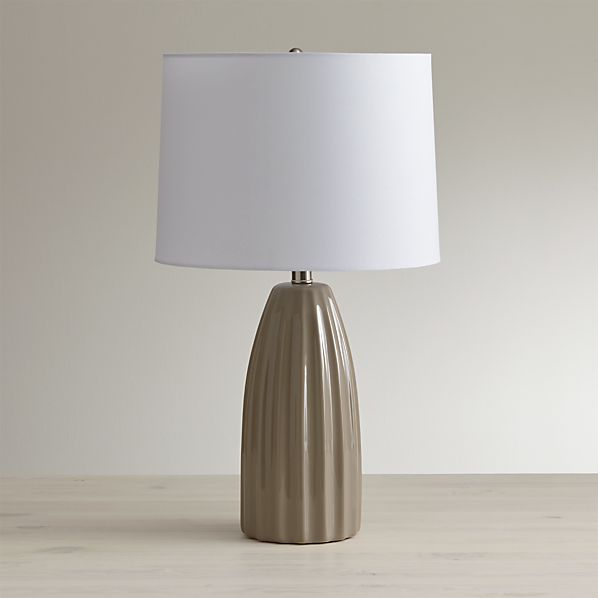 Ella Grey Table Lamp in Table & Desk Lamps Crate and Barrel