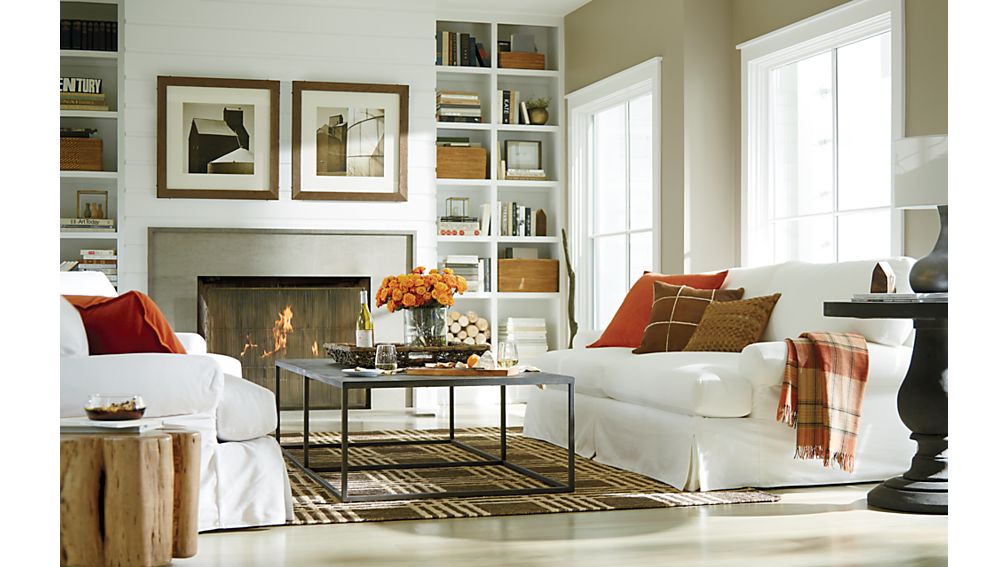 Slipcover Only for Ellyson Sofa California Optic White Crate and Barrel