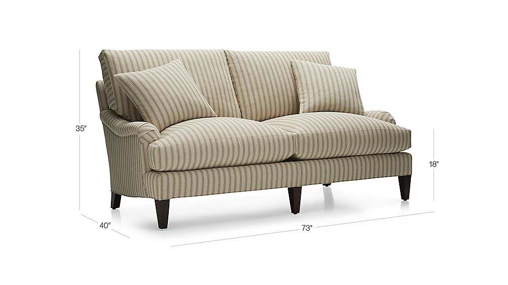 Essex Apartment Sofa Napa Stripe Sand Crate and Barrel