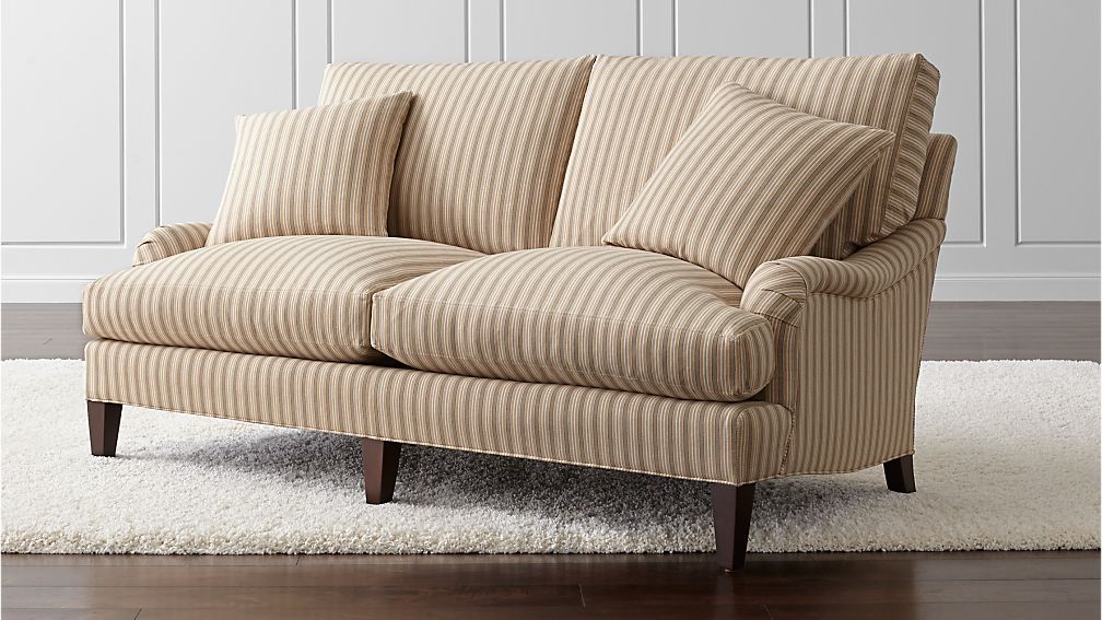 Essex Apartment Sofa Napa Stripe Sand Crate and Barrel