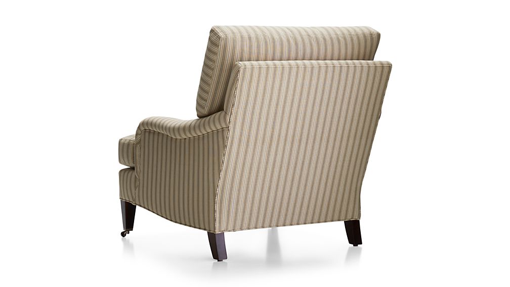 Essex Chair with Casters Napa Stripe Sand Crate and Barrel