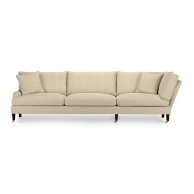 Essex Left Arm Corner Sectional Sofa with Casters
