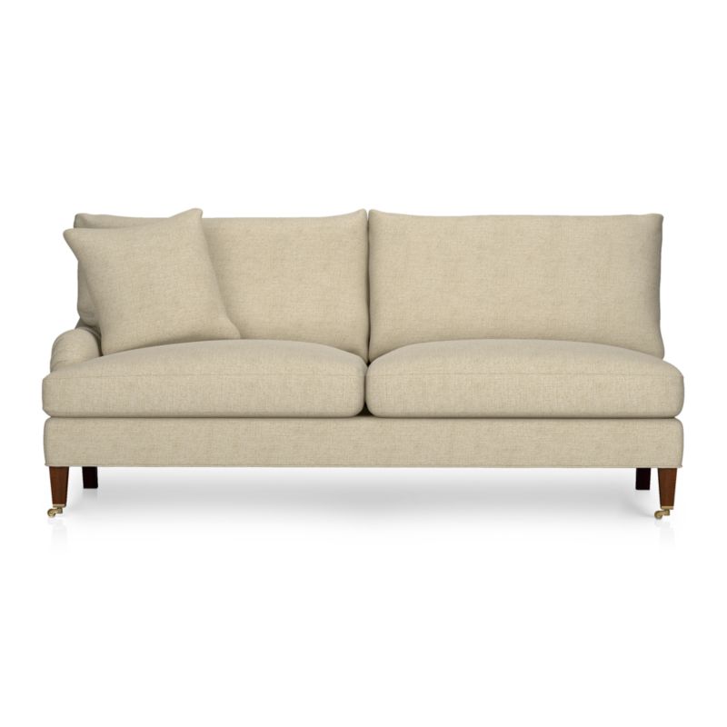 Essex Left Arm Sectional Sofa with Casters