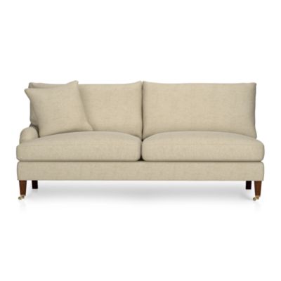 Essex Left Arm Sectional Sofa with Casters