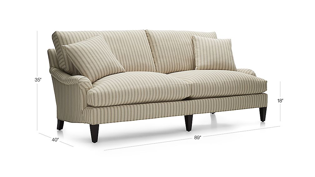 Essex Sofa Napa Stripe Sand Crate and Barrel