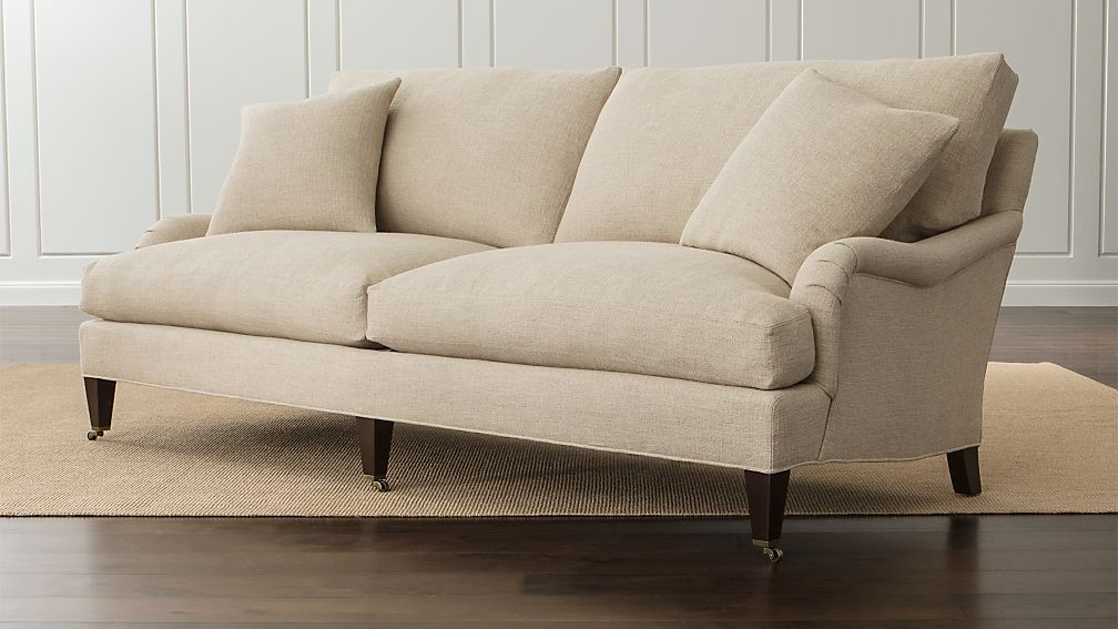 Essex Linen Sofa with Casters Crate and Barrel