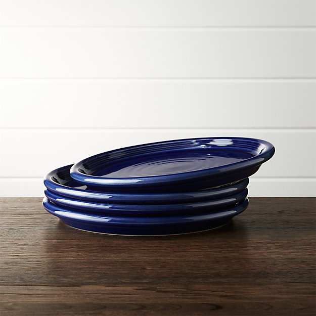 Set of 4 Farmhouse Blue Salad Plates Crate and Barrel