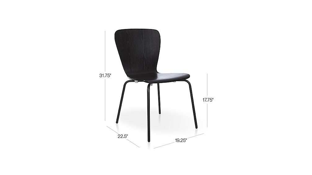 Felix Black Dining Chair Crate and Barrel