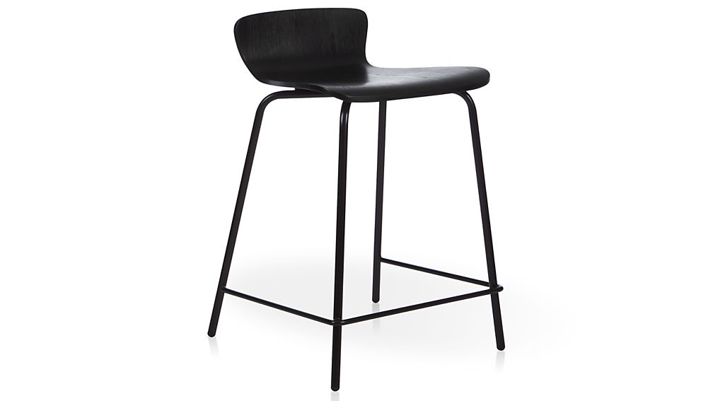 Felix Black Bar Stools Crate and Barrel