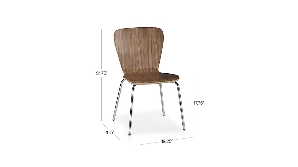 Felix Walnut Dining Chair Crate and Barrel