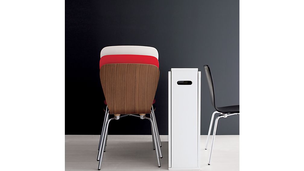 Span White Gateleg Dining Table Crate and Barrel