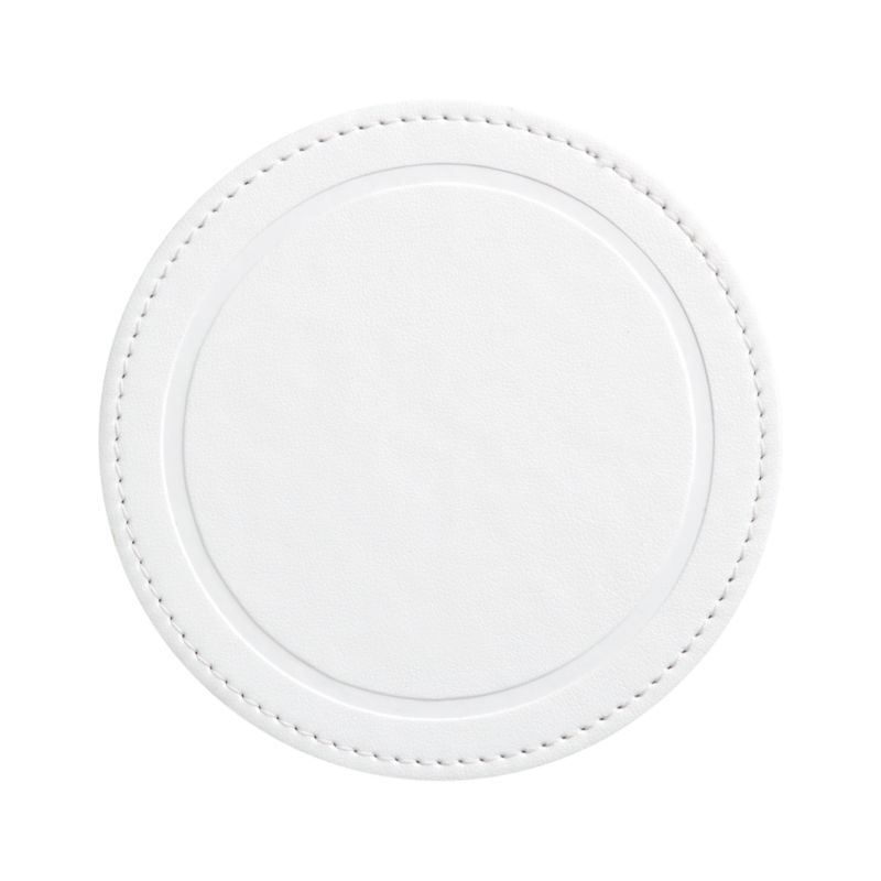 White Coaster. 4" dia.