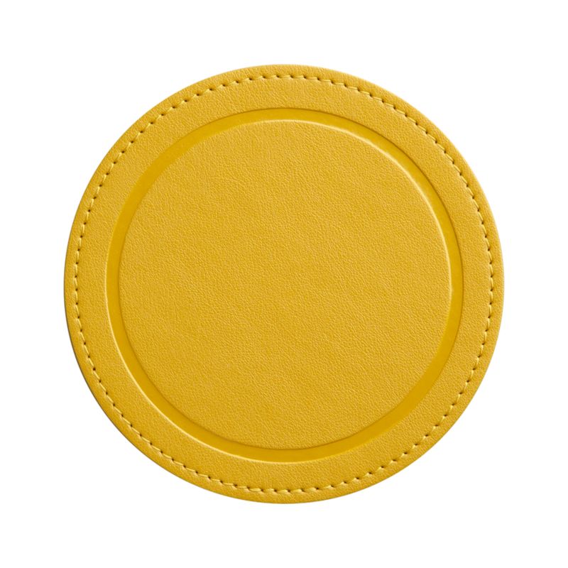 Yellow Coaster. 4" dia.