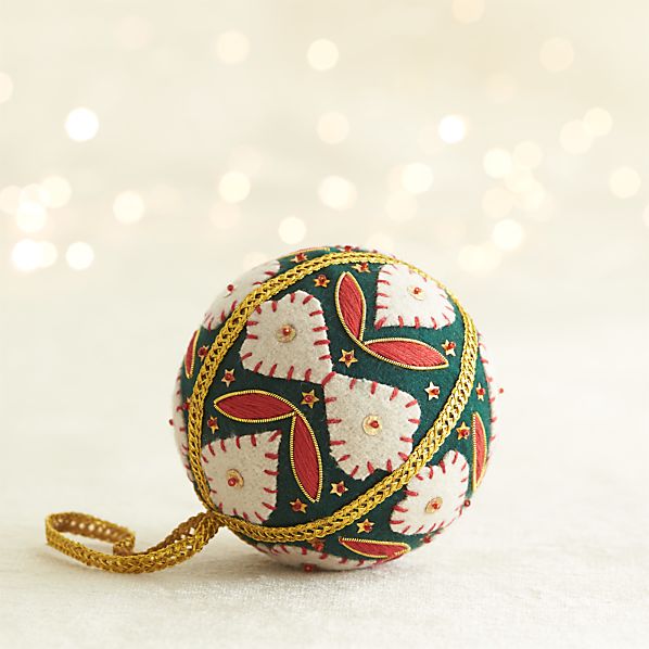 felt applique ball ornament in clearance ornaments crate felt applique ball ornament in clearance ornaments crate