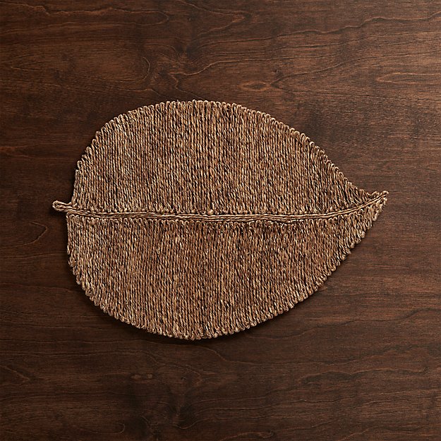 Fiber Leaf Placemat Crate and Barrel