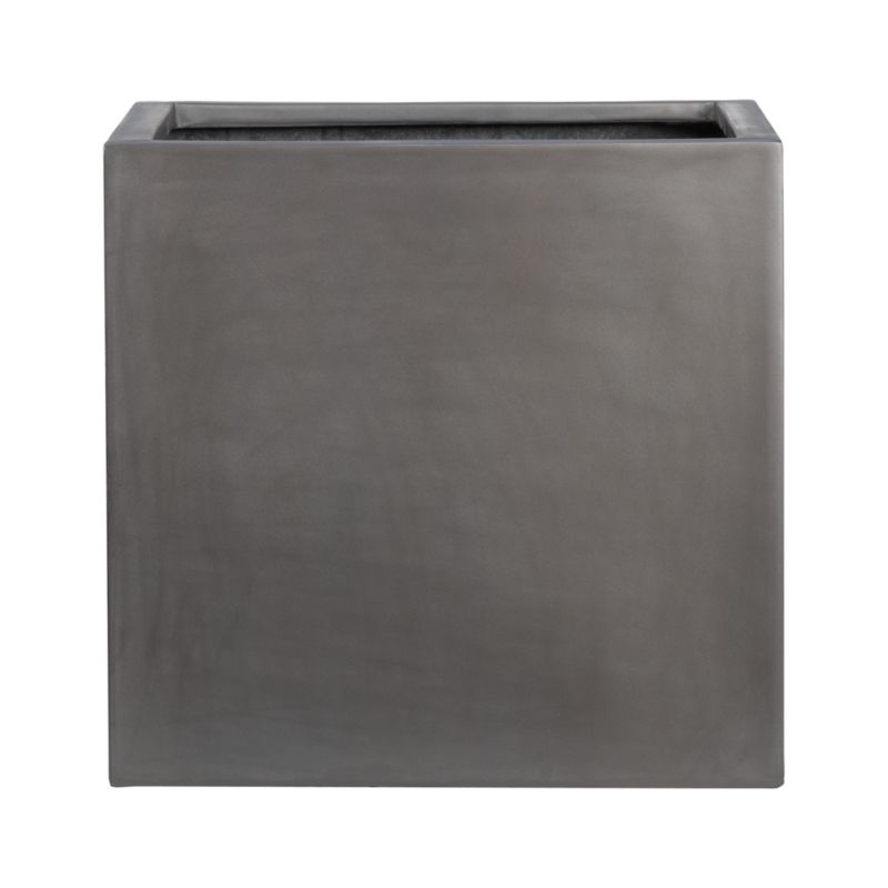 Grey Fiberstone 16.5"sq. Planter