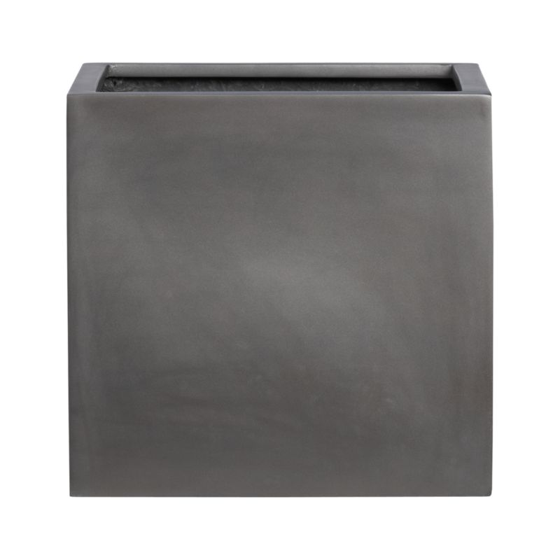Grey 13.5"sq. Planter. 13.5"sq.x13.5"H
