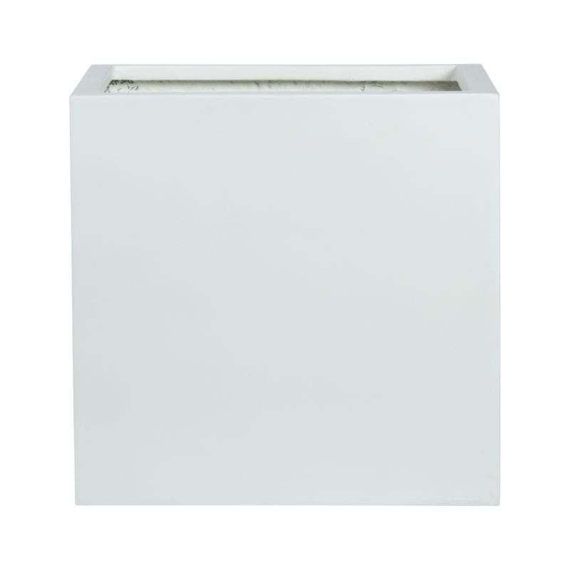 White Fiberstone Small Planter