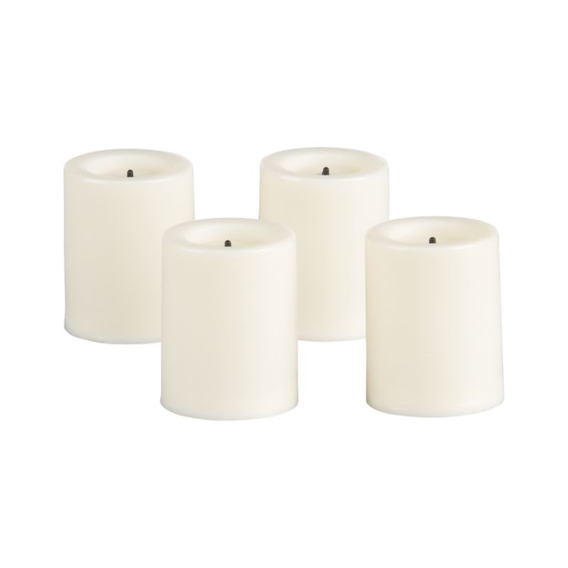 Set of 4 Flameless Votive Candles with Timer