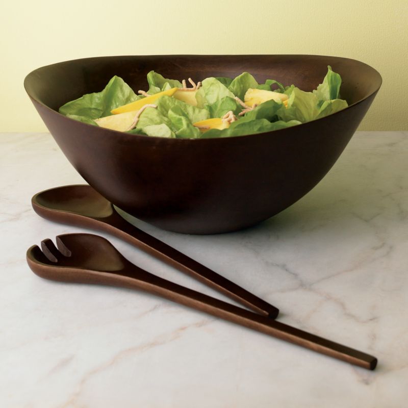 Flare Mango Wood Bowl/Salad Servers