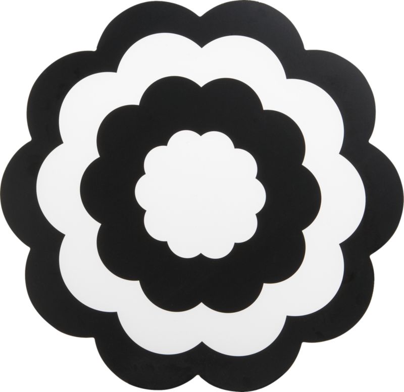 Fleur Black Placemat